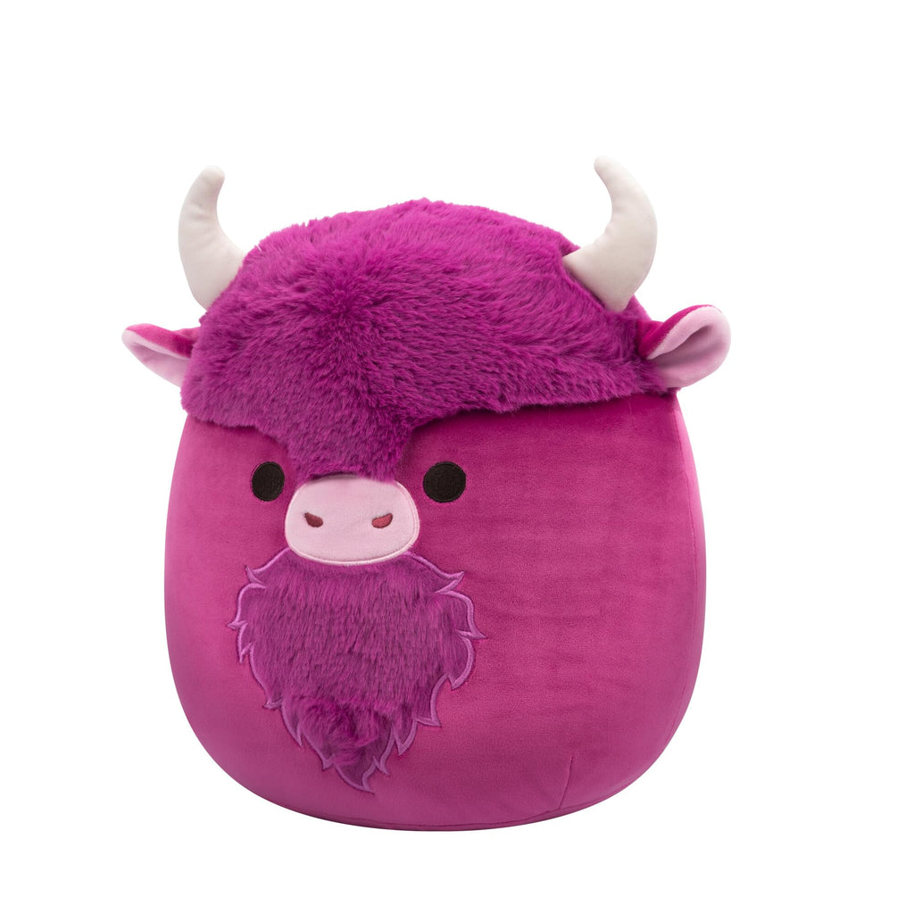 Squishmallows 12-Inch Dave Plum Bison Plush - Official Jazwares Soft Toy