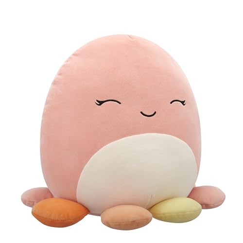 Squishmallows 12-Inch Melina the Happy Peach Octopus Plush – Official Jazwares Collectible Stuffed Toy