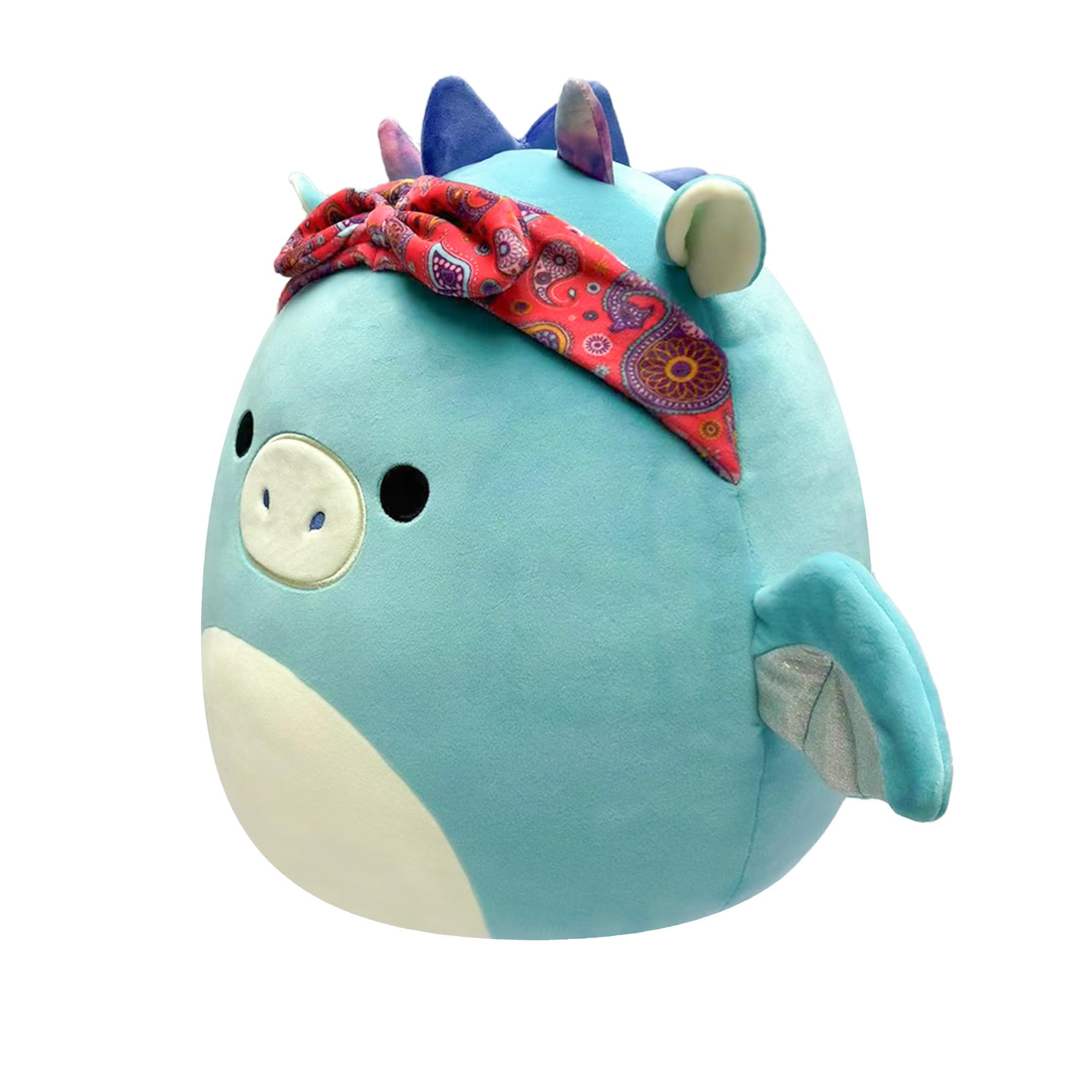 Squishmallows 19cm Tatiana the Dark Teal Dragon with Bandana – Ultra Soft Plush for Collectors