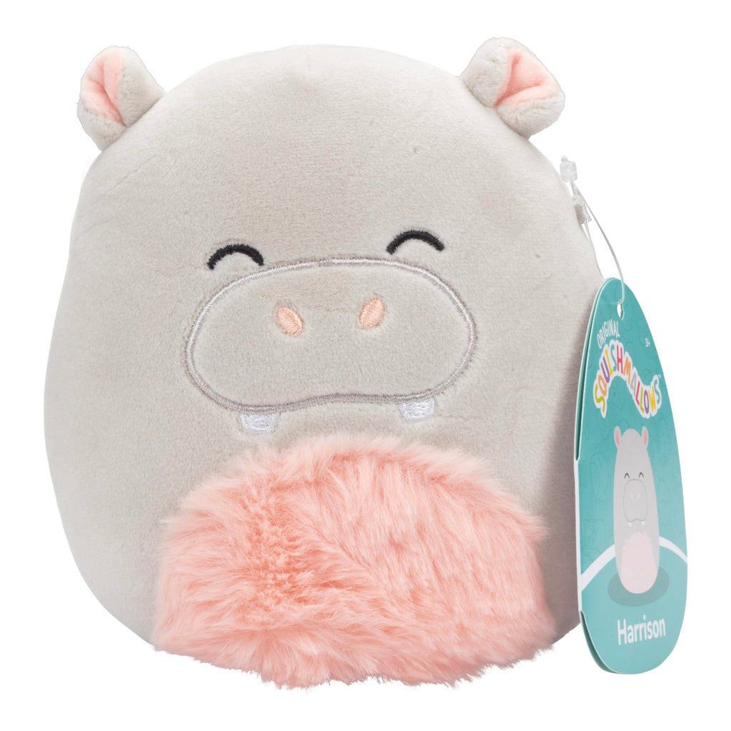 Squishmallows 5-Inch Harrison the Hippo Mini Plush – Official Jazwares Collectible Soft Toy