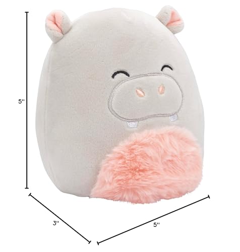 Squishmallows 5-Inch Harrison the Hippo Mini Plush – Official Jazwares Collectible Soft Toy