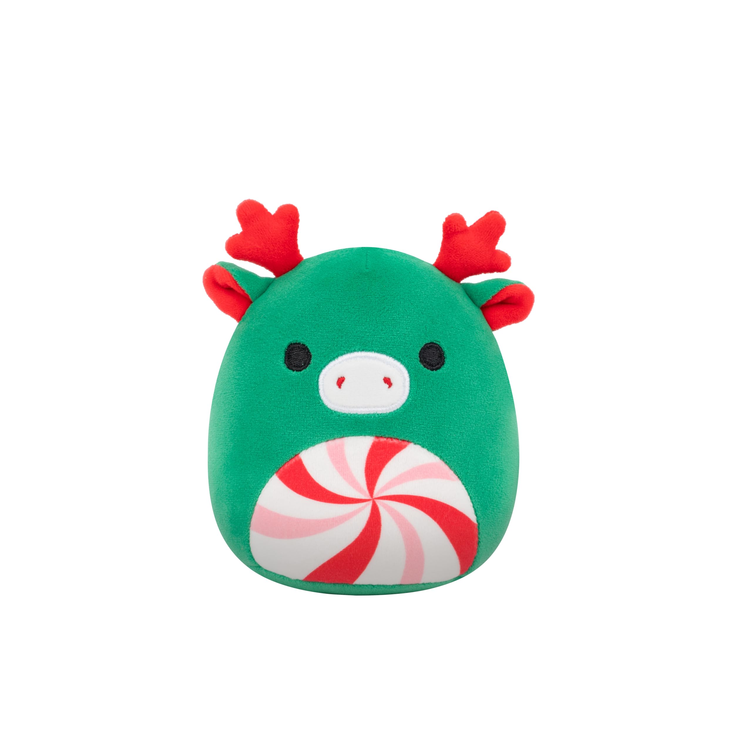 Squishmallows 5-Inch Zumir the Green Moose Plush – Peppermint Swirl Belly, Official Jazwares Toy