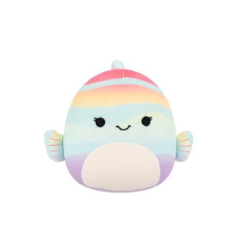 Squishmallows 5in Canda the Rainbow Striped Fish – Official Jazwares Plush