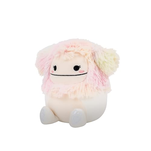 Squishmallows 5in Zaylee White Bigfoot with Rainbow Mane – Official Jazwares Plush