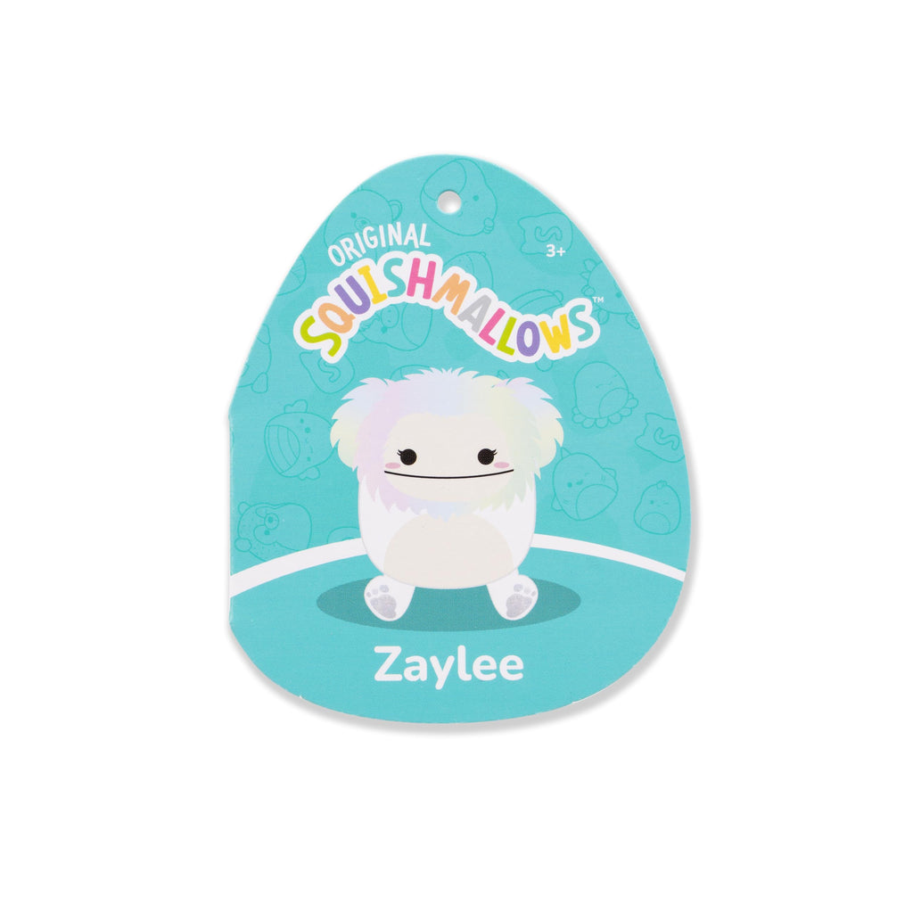 Squishmallows 5in Zaylee White Bigfoot with Rainbow Mane – Official Jazwares Plush