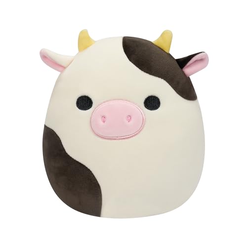Squishmallows 7.5-Inch Connor the Black and White Cow – Ultrasoft Collectible Plush