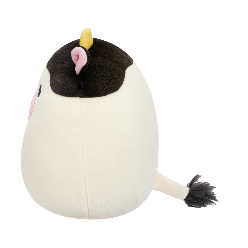 Squishmallows 7.5-Inch Connor the Black and White Cow – Ultrasoft Collectible Plush
