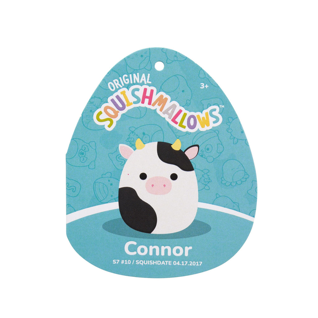 Squishmallows 7.5-Inch Connor the Black and White Cow – Ultrasoft Collectible Plush