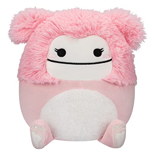 Squishmallows 8-Inch Brina Pink Bigfoot Plush - Ultra-Soft Fuzzy Belly Collectible