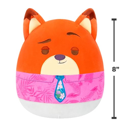 Squishmallows 8-Inch Nick Wilde Plush – Officially Licensed Disney Zootopia 2 Soft Toy