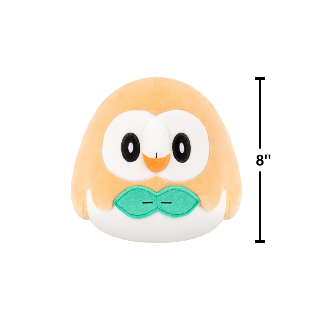 Squishmallows 8-Inch Rowlet Pokémon Plush – Ultrasoft Official Jazwares Collectible