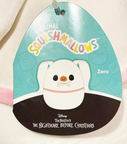 Squishmallows 8-Inch Zero the Dog Plush with Bone – Nightmare Before Christmas