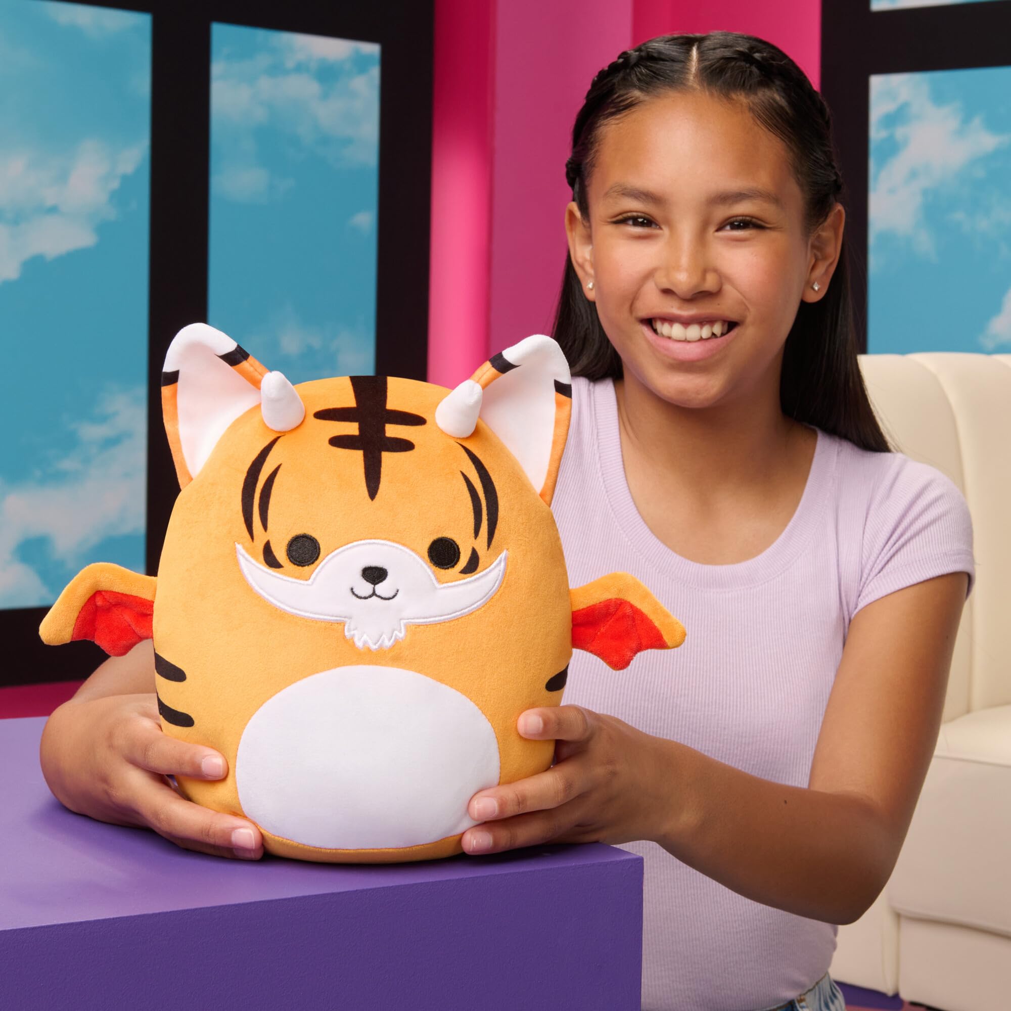 Squishmallows Adopt Me! Winged Tiger Plush - 8-Inch Ultrasoft Stuffed Animal with Virtual Code