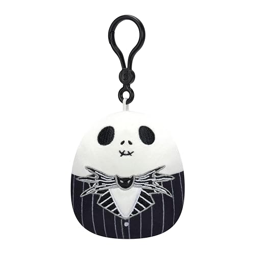 Squishmallows Disney Jack Skellington and Sally Clip 2-Pack – 3.5-Inch Official Jazwares Plush