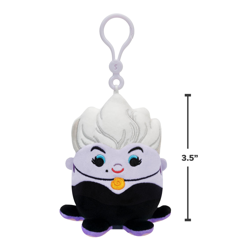 Squishmallows Disney Maleficent & Ursula Clip 2-Pack – 3.5in Official Jazwares Plush