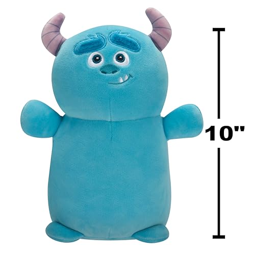 Squishmallows Disney Pixar Sulley HugMees 10-Inch Plush – Ultrasoft Medium-Sized Huggable Toy