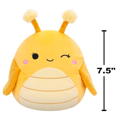 Squishmallows Greer the Yellow Grasshopper – 7.5-Inch Ultra-Soft Plush Toy