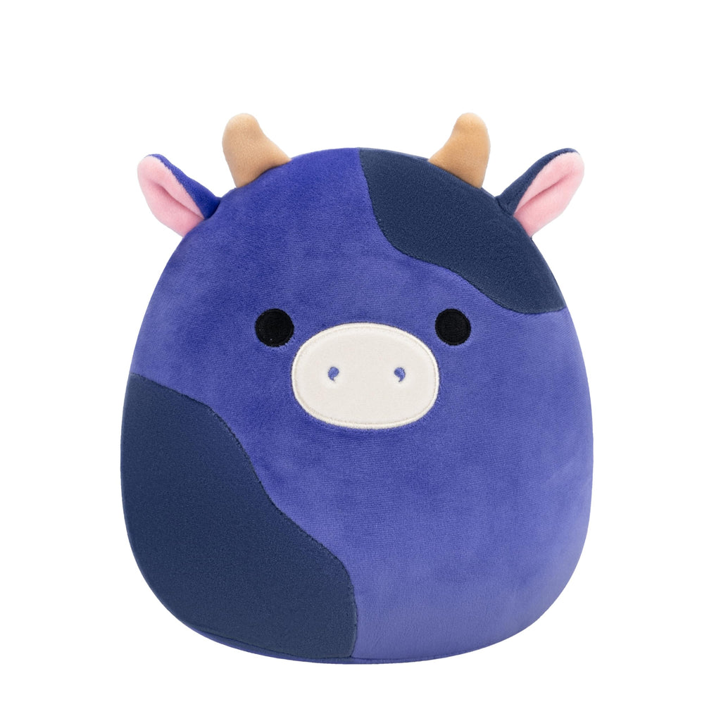 Squishmallows Ingred 8-Inch Purple Spotted Cow Plush - Official Jazwares