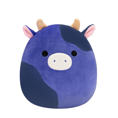 Squishmallows Ingred 8-Inch Purple Spotted Cow Plush - Official Jazwares