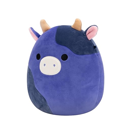 Squishmallows Ingred 8-Inch Purple Spotted Cow Plush - Official Jazwares