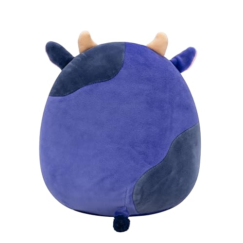 Squishmallows Ingred 8-Inch Purple Spotted Cow Plush - Official Jazwares