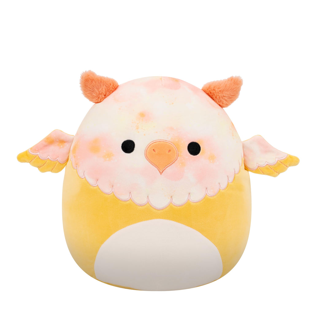 Squishmallows Mito 12-Inch Yellow Tie-Dye Griffin Plush – Official Jazwares