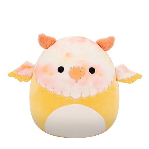 Squishmallows Mito 12-Inch Yellow Tie-Dye Griffin Plush – Official Jazwares