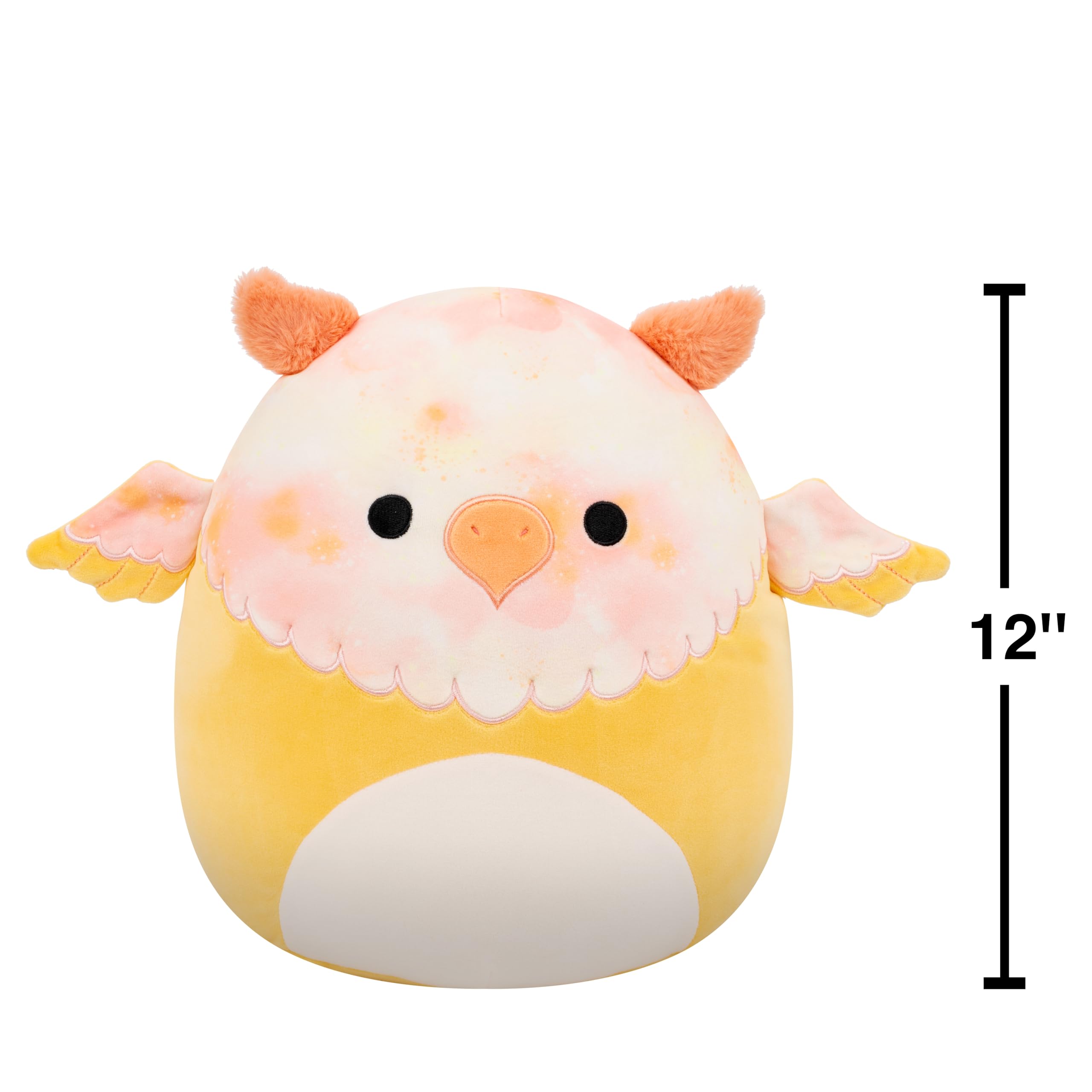Squishmallows Mito 12-Inch Yellow Tie-Dye Griffin Plush – Official Jazwares