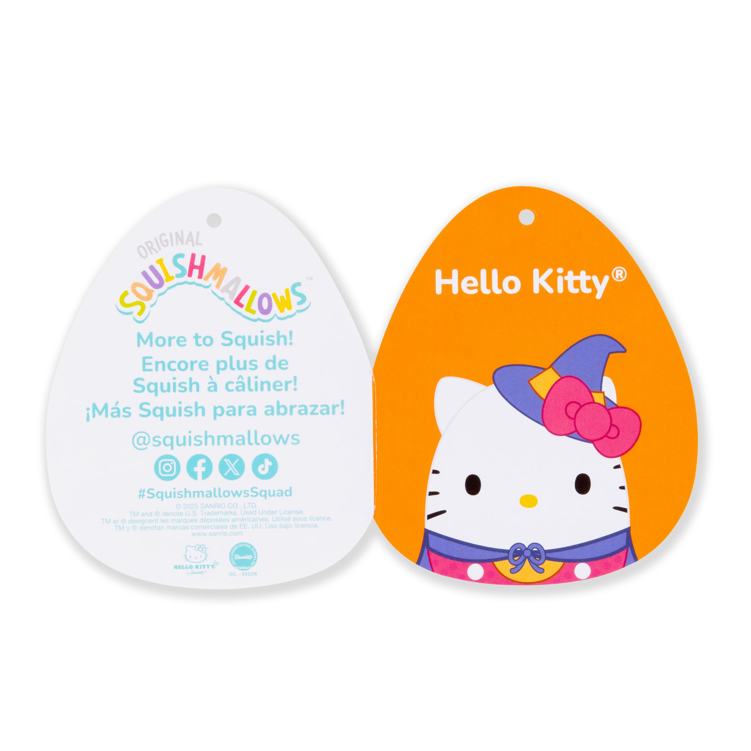 Squishmallows Official Sanrio Hello Kitty Halloween 2025 Plush – 12 Inch Medium-Sized Collectible