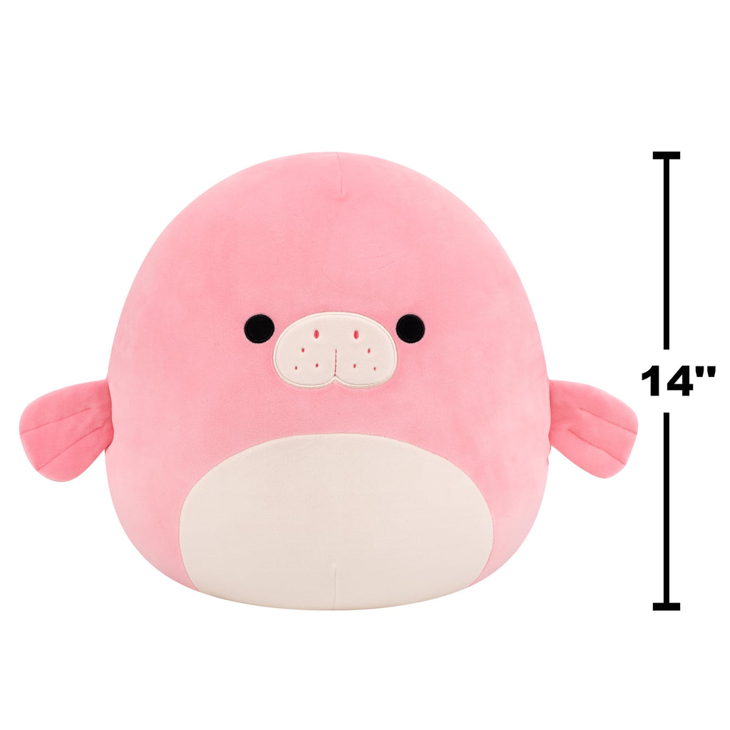 Squishmallows Original 14in Morlai the Coral Manatee – Ultrasoft Plush Toy by Jazwares