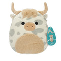 Squishmallows Original 7.5-Inch Borsa the Grey Spotted Highland Cow - Ultrasoft Plush Toy