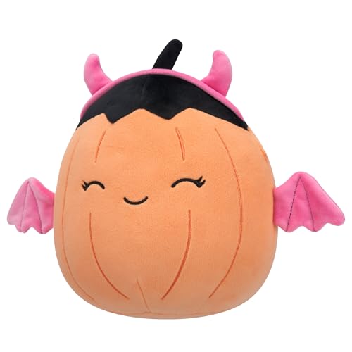 Squishmallows Original 8-Inch Margie Pumpkin in Pink Devil Costume Halloween Plush