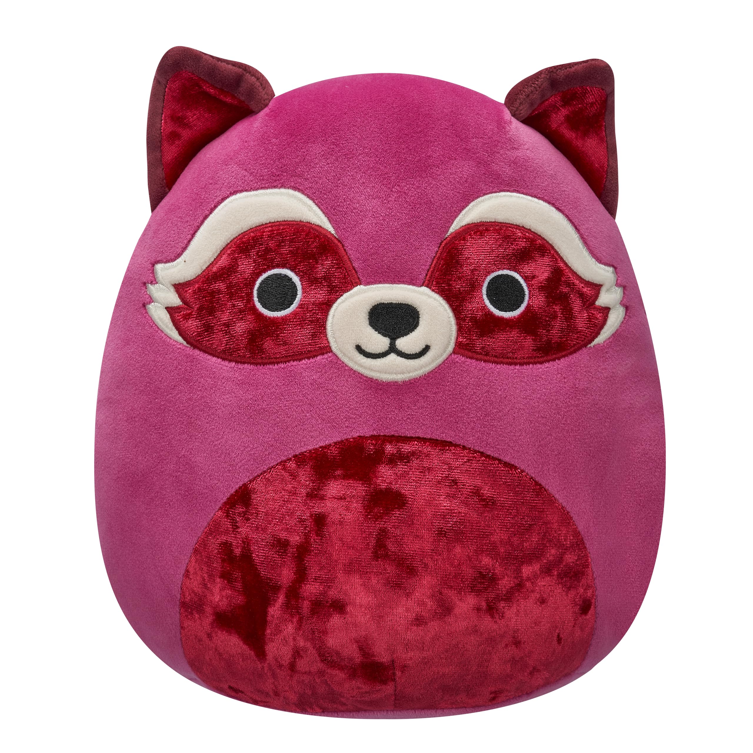 Squishmallows Original 8in Olivieri the Maroon Raccoon with Velvet Accents – Official Jazwares Plush