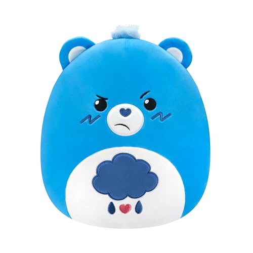 Squishmallows Original Care Bears Grumpy Bear 12-Inch Plush - Medium-Sized Official Jazwares Toy