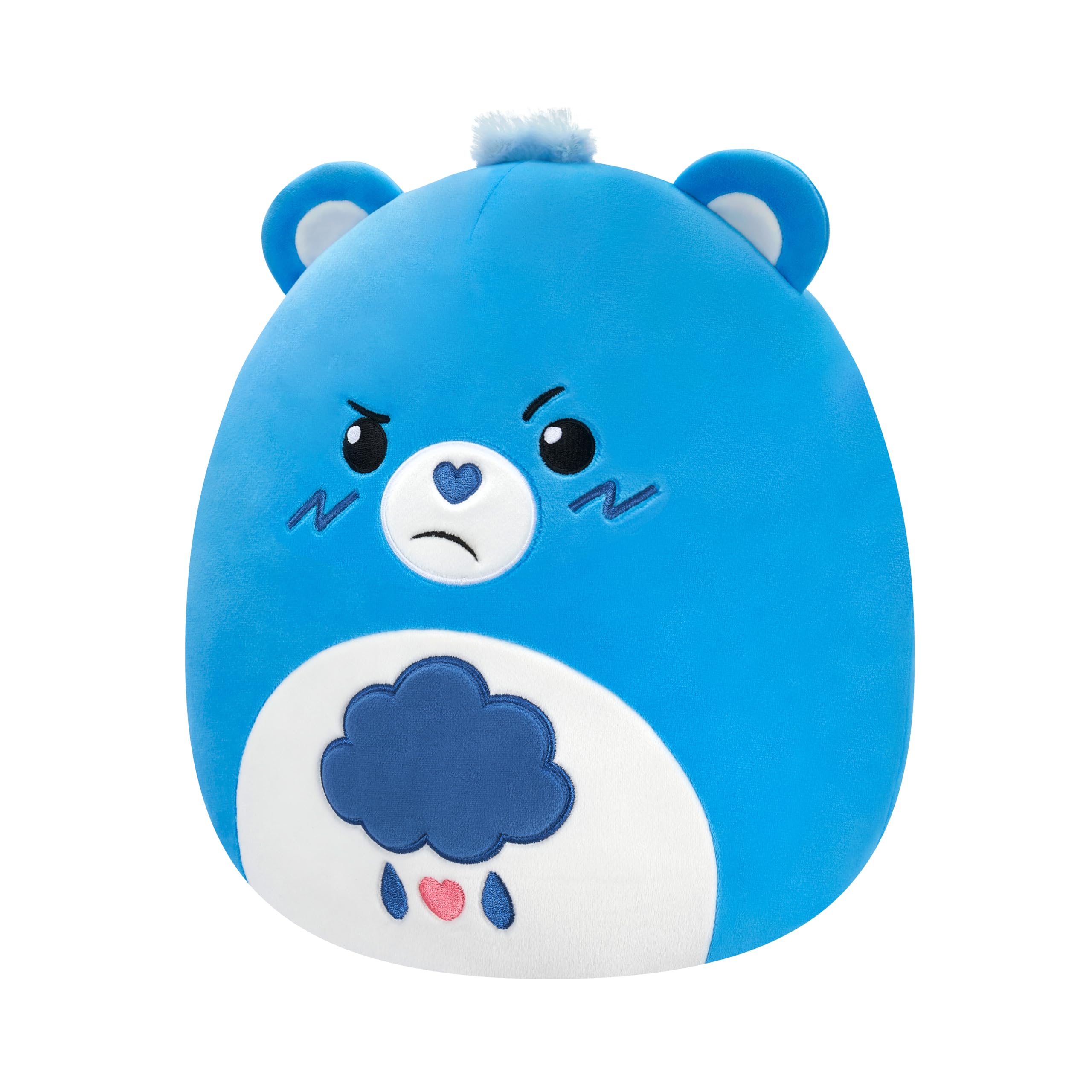 Squishmallows Original Care Bears Grumpy Bear 12-Inch Plush - Medium-Sized Official Jazwares Toy
