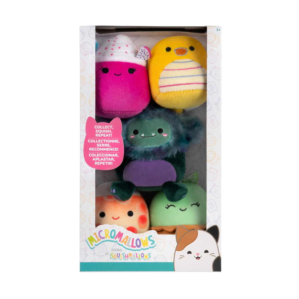 Squishmallows Original Micromallows Plush 5-Pack - 2.5-Inch Micro Squishmallows