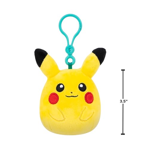 Squishmallows Original Pokémon Pikachu Clip-On Plush – Ultrasoft Official Jazwares Toy