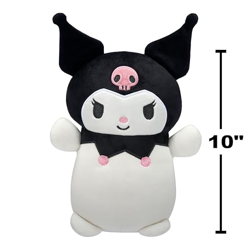 Squishmallows Original Sanrio 10-Inch Kuromi HugMees – Extra-Huggable Plush with Extended Arms