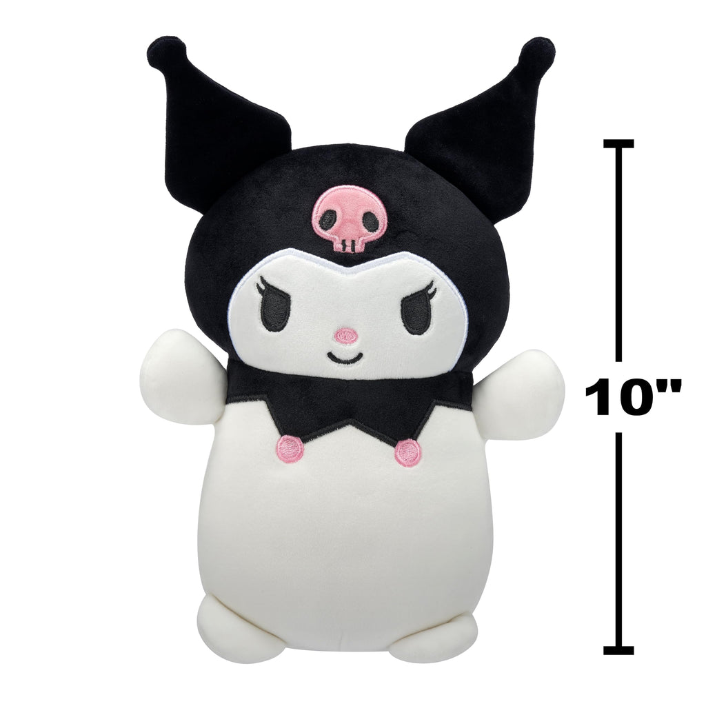 Squishmallows Original Sanrio 10-Inch Kuromi HugMees – Extra-Huggable Plush with Extended Arms
