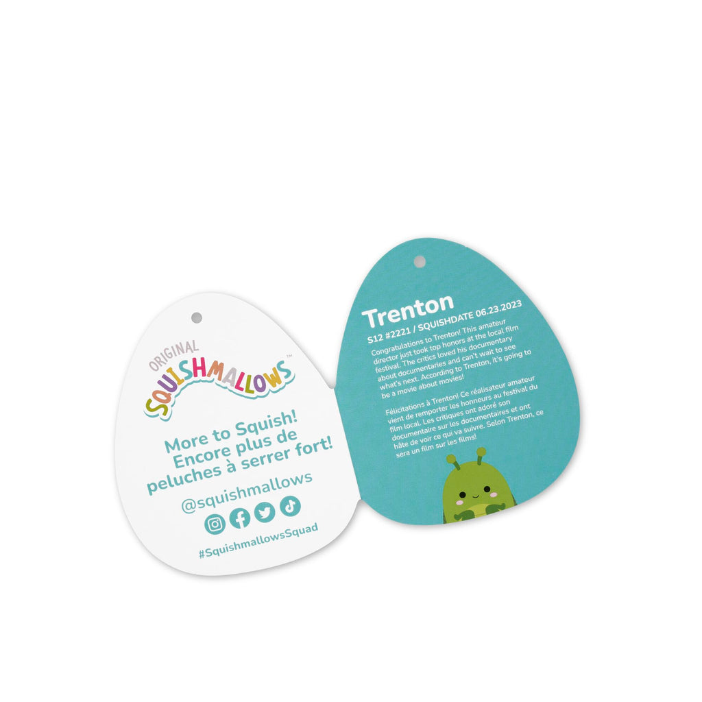 Squishmallows Trenton 12-Inch Green Praying Mantis Plush with Sparkle Wings