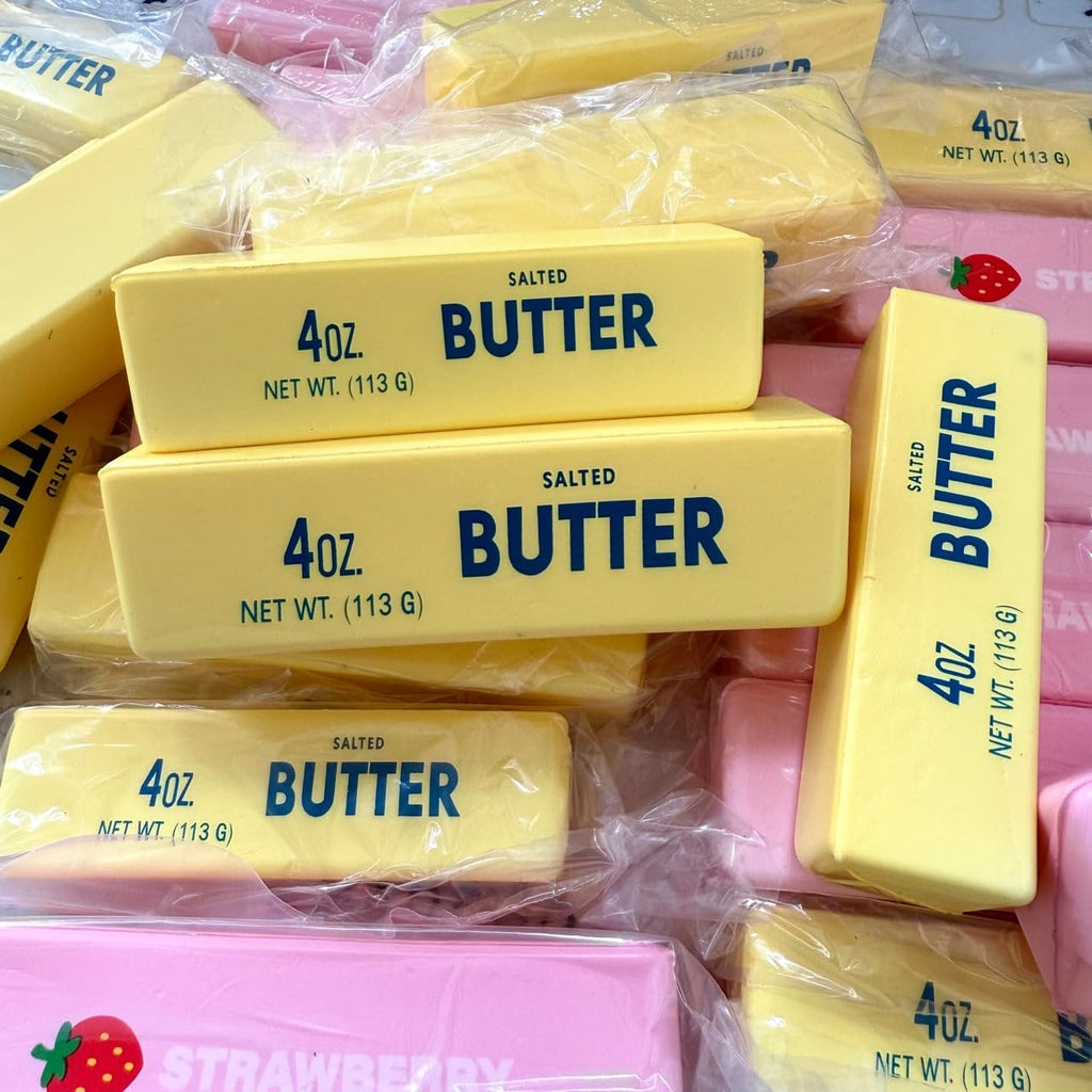 Squishy Butter Squeeze Toy – Slow Rising Stress Balls for Anxiety Relief (1 Yellow + 1 Pink)