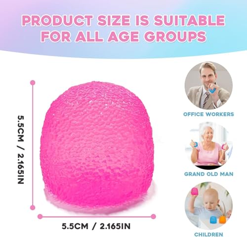 Squishy Fidget Squeeze Ball for Adults – Pink Sensory Stress Relief Toy
