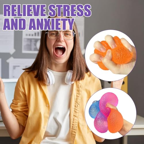 Squishy Fidget Squeeze Ball for Adults – Pink Sensory Stress Relief Toy