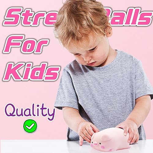 Squishy Pig Stress Ball – Soft TPR Fidget Toy for Kids, Autism Sensory Squeeze Dough Ball (1 Pack)