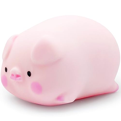 Squishy Pig Stress Ball – Soft TPR Fidget Toy for Kids, Autism Sensory Squeeze Dough Ball (1 Pack)