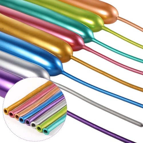 Sratte 200 Pack Metallic 260Q Long Balloons for Twisting Animal Shapes - Party Decorations