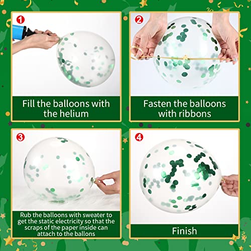 Sratte 60-Piece 12-Inch Balloon Kit: Black, Green & White Latex and Metallic Balloons for Graduation, Birthday, Back to School Parties