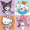 Sretoul 4 Pack Cartoon Diamond Art Kits for Kids - DIY Crystal Gem Painting (6x6 inch)