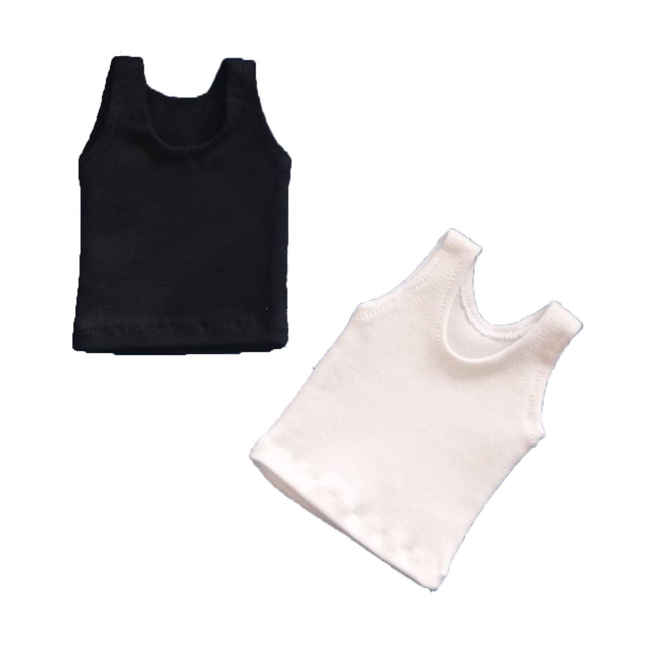 SSbeauty M 1/6 Scale Sleeveless Vest Set for 12-Inch Action Figures - Black & White