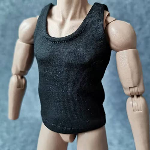 SSbeauty M 1/6 Scale Sleeveless Vest Set for 12-Inch Action Figures - Black & White